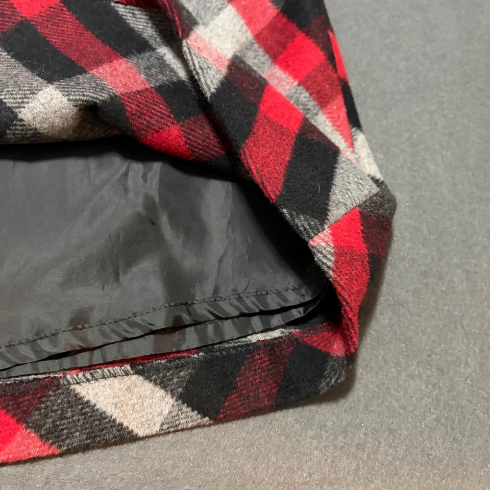 Chadwicks Wool Blend Red Plaid Tartan Fall Black Core Academic Holiday Preppy - Picture 8 of 9